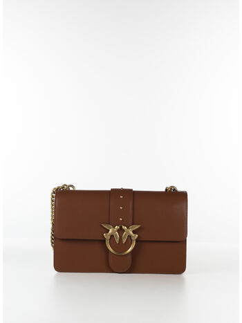 BORSA LOVE ONE CLASSIC, L48Q CUOIO/ANTIQUE GOLD, small