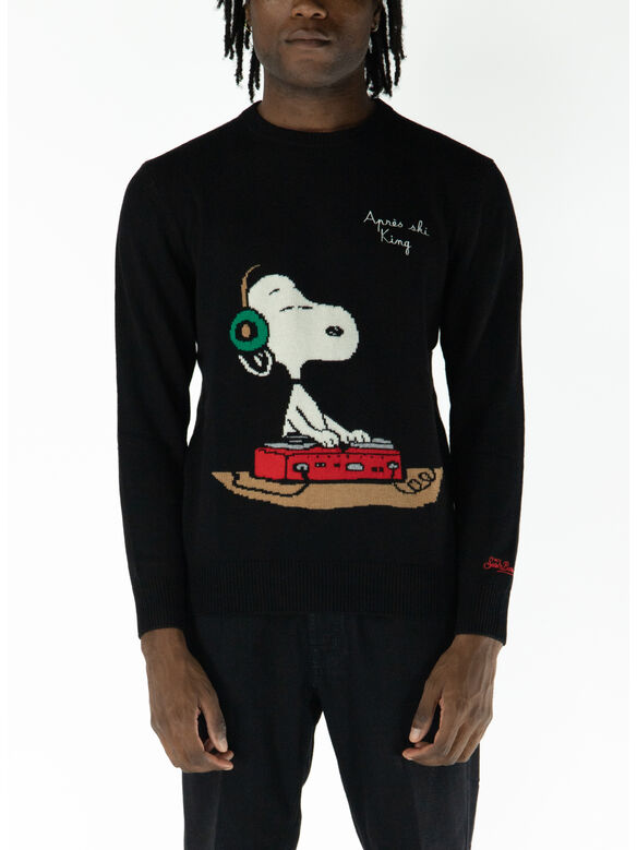 MAGLIONE GIROCOLLO HERON LIGHT, 00326I SNOOPY DJ 00 EMB, medium