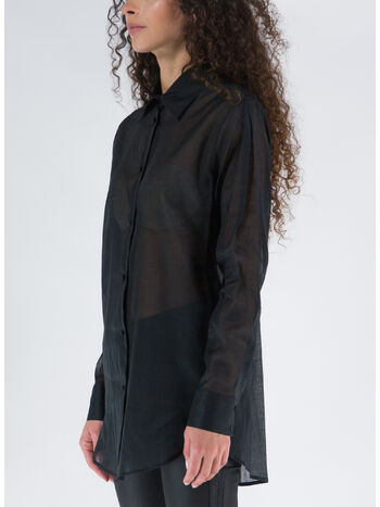 CAMICIA THE UP MUSSOLINA, BLACK, small