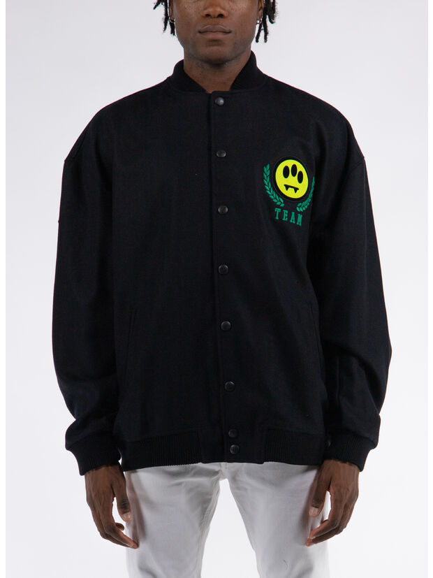 GIUBBOTTO VARSITY, 110 NERO/BLACK, large