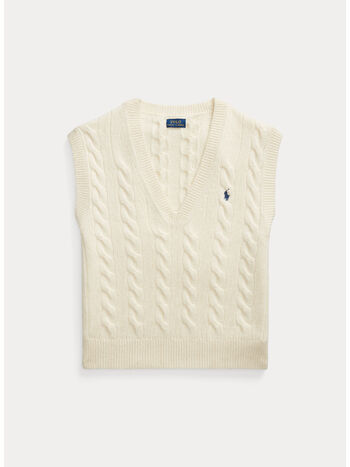 PULLOVER SMANICATO, AUTHENTIC CREAM, small