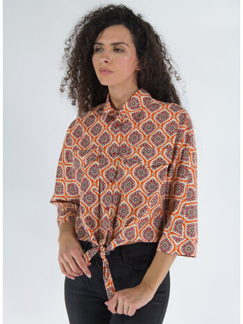 CAMICIA CON NODO, 1096-AFRICA ARANCIO, small