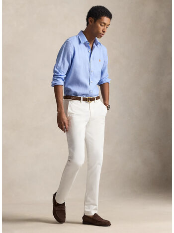 CAMICIA IN LINO SLIM-FIT, AUSTIN BLUE, small