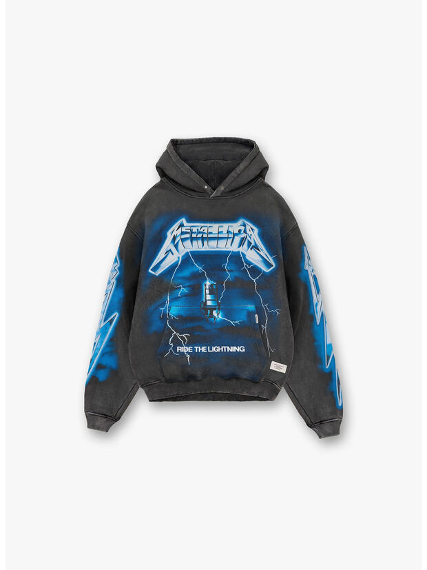 FELPA HOODIE METALLICA RIDE THE LIGHTNING, VINTAGE GREY, large