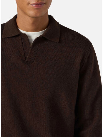 MC2COV0009M MAGLIONE COVENT WOOL, 00029I 18HDARKBROWN, small