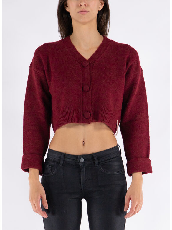 CARDIGAN CORTO, PURPLE, medium