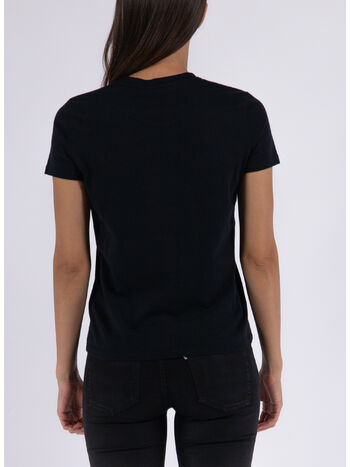 T-SHIRT IN COTONE CON LOGO E CATENA, , small