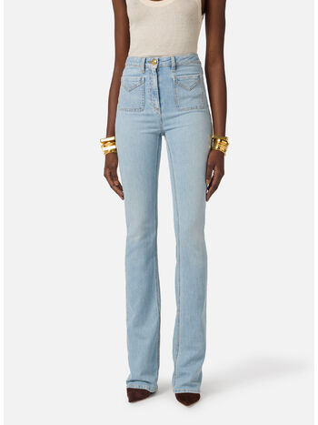 JEANS A ZAMPETTA CON TASCHINI, 192 LIGHT BLUE, small