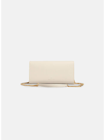 BORSA BAGUETTE CON PLACCA LOGO, 193 BURRO, small