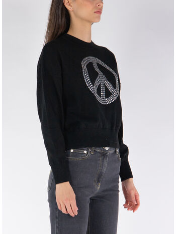 MAGLIONE GIROCOLLO CON LOGO, A2555, small