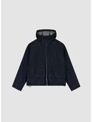 GIACCA DENIM TECH, NAVY, small