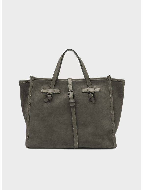 BORSA SHOPPER IN PELLE SCAMOSCIATA, 1052 DAINO, medium