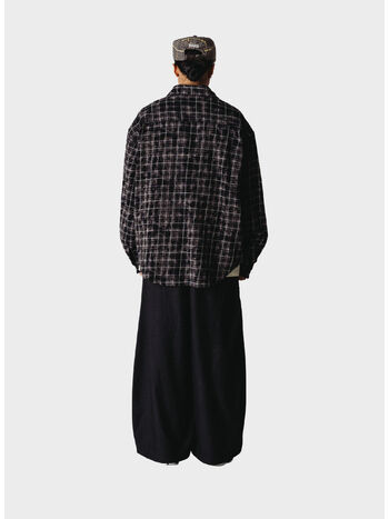 CAMICIA WBJONG WASH CHECK, 39 BLACK-WHIT, small