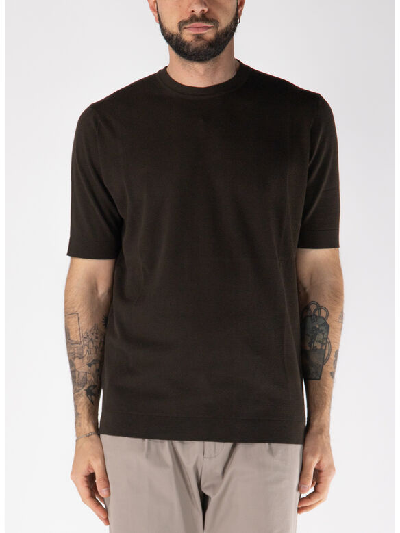 T-SHIRT SHORTSLEEVE COTTON CREPE, 190, medium