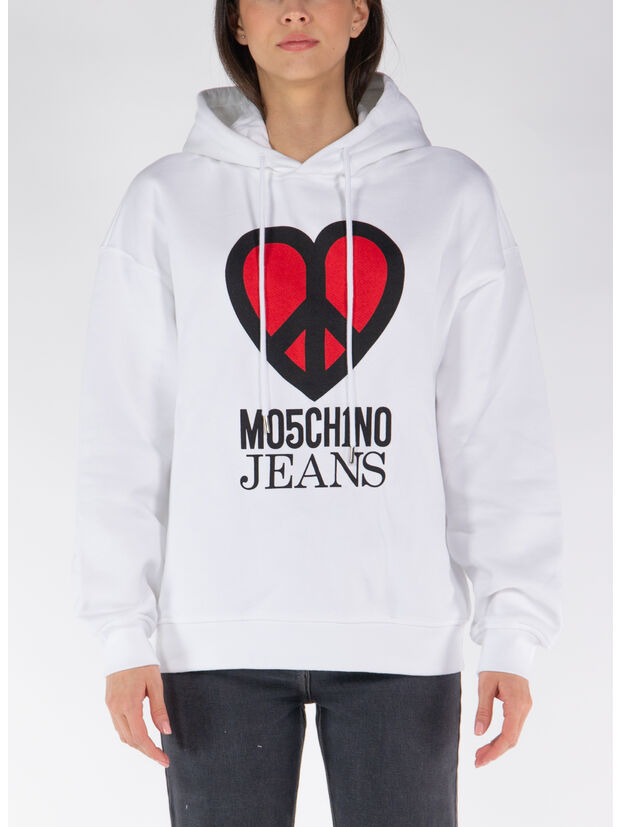 FELPA HOODIE CON LOGO STAMPATO, A4001, large