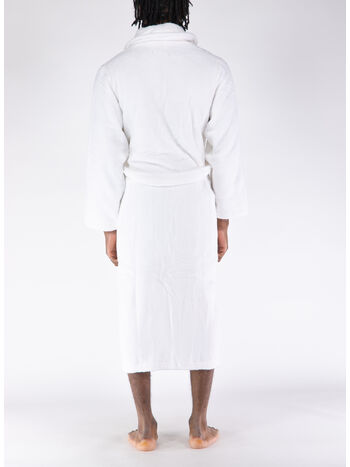 ACCAPPATOIO IN COTONE CON CAPPUCCIO, WHITE, small