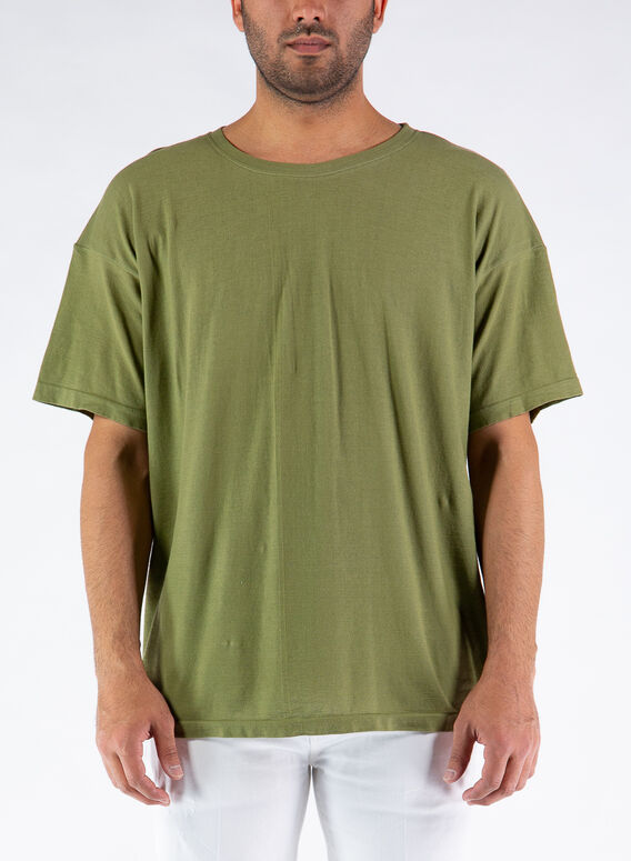 T-SHIRT GIROCOLLO OVER, MILITY, medium