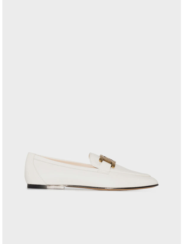 MOCASSINO KATE IN PELLE, B001 BIANCO, large