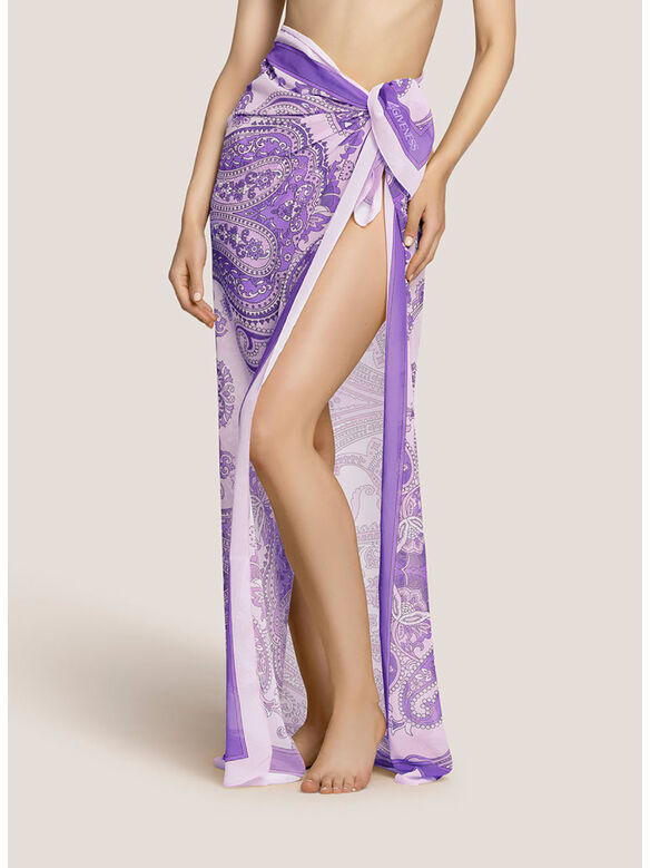 GONNA PAREO MIDI COTE D'AZUR STYLE, 071 LILLA, medium