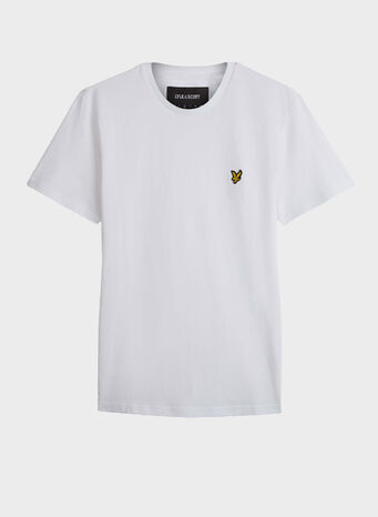 T-SHIRT PLAIN, WHITE, small