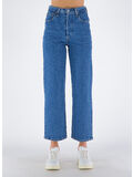 JEANS RIBCAGE STRAIGHT ANKLE DENIM, Med Indigo, thumb