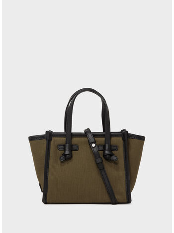BORSA TOTE IN PELLE, 020 MILITARE, small
