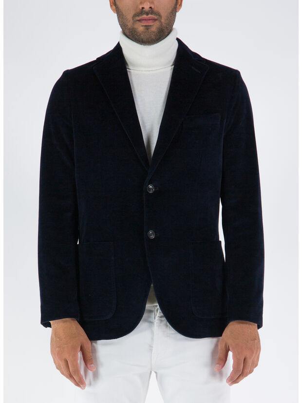 GIACCA IN VELLUTO, 012 DARK NAVY, large