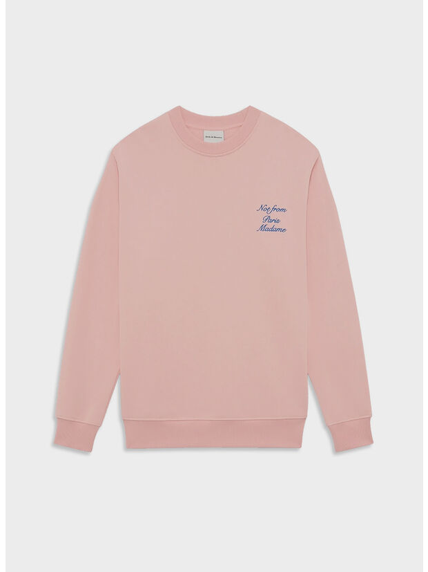 FELPA GIROCOLLO SLOGAN CURSIVE, LP LIGHT PINK, large
