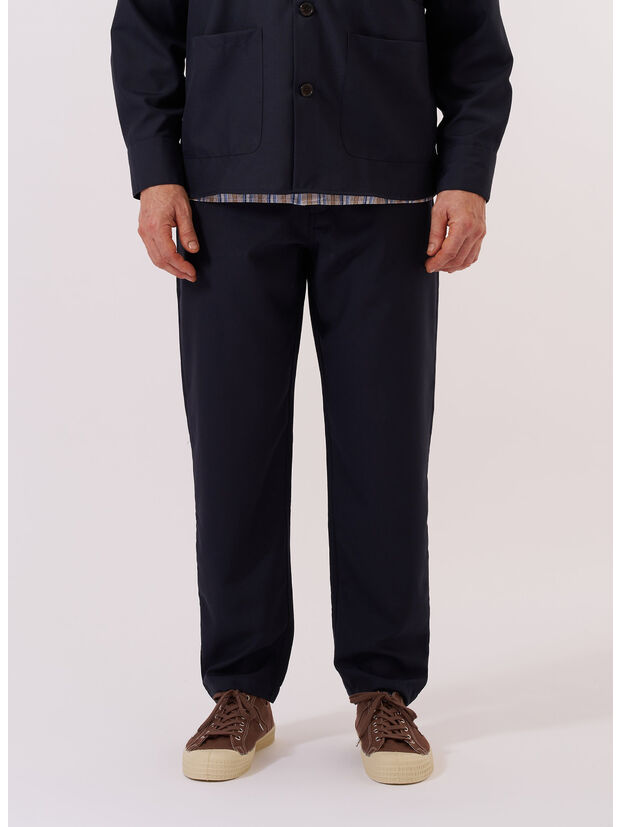 PANTALONE TROPICAL SUITING MILITARY CHINO, NAVY, large