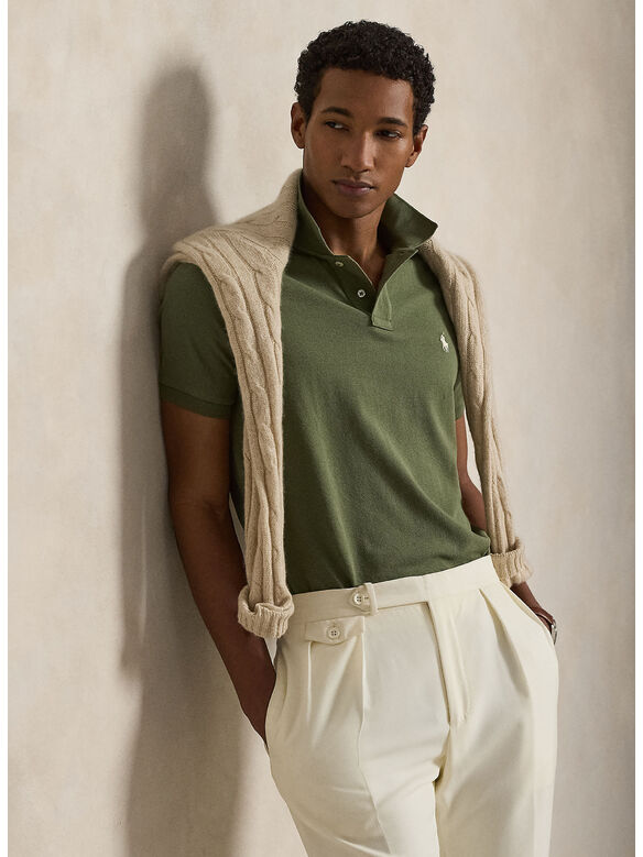 POLO L'ICONICA IN PIQU&Eacute;, GARDEN TRAIL/C8125, medium