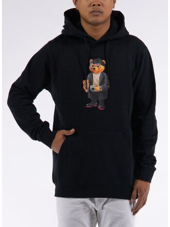 FELPA HOODIE FILOU, 01 BLACK, small