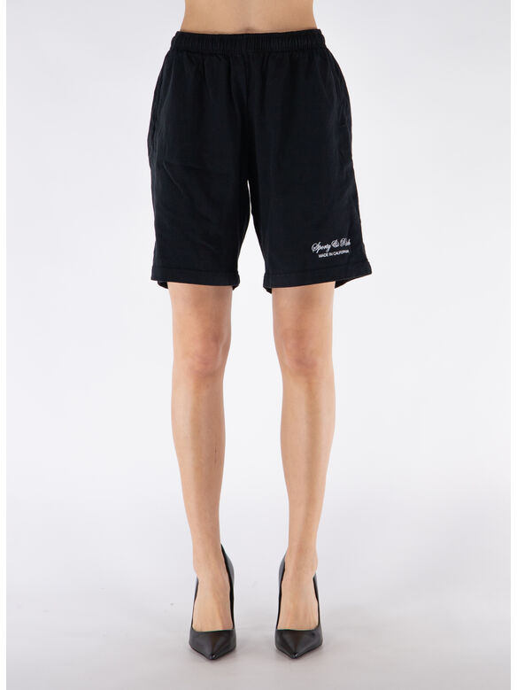 SHORTS SCRIPT LOGO GYM, BLACK, medium