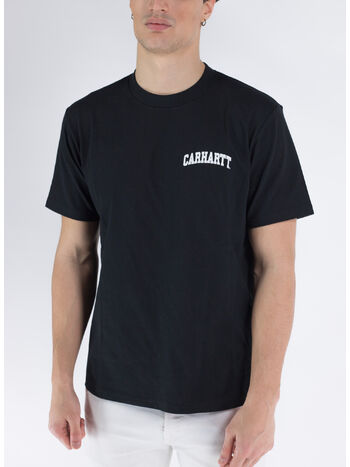 T-SHIRT S/S UNIVERSITY SCRIPT, 0D2XX BLACK/WHITE, small