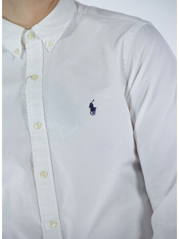 CAMICIA A MANICHE LUNGHE, 002WHITE, small