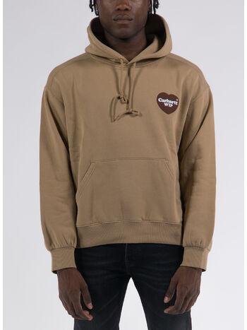 FELPA HEART SWEAT, 07EXX DUSTY H BROWN, small