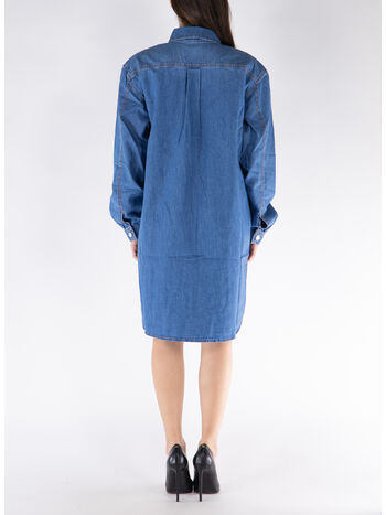 ABITO IN DENIM CON COLETTO A PUNTA, A1295, small