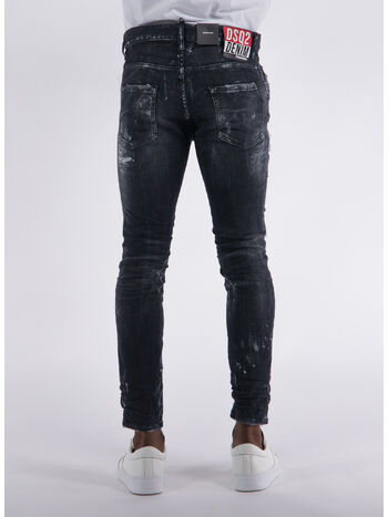 JEANS SUPER SLIM PATCH BLACK DENIM, , small