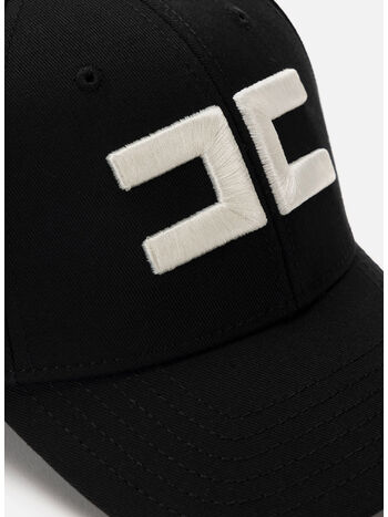 CAPPELLO BASEBALL IN CANVAS CON RICAMO, 110 NERO, small