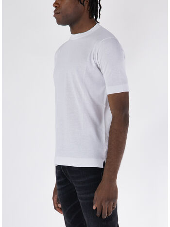 T-SHIRT GIROCOLLO, 001 BIANCO, small