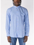 CAMICIA A RIGHE CON LOGO RICAMATO, CANVAS BLUE/WHITE, thumb