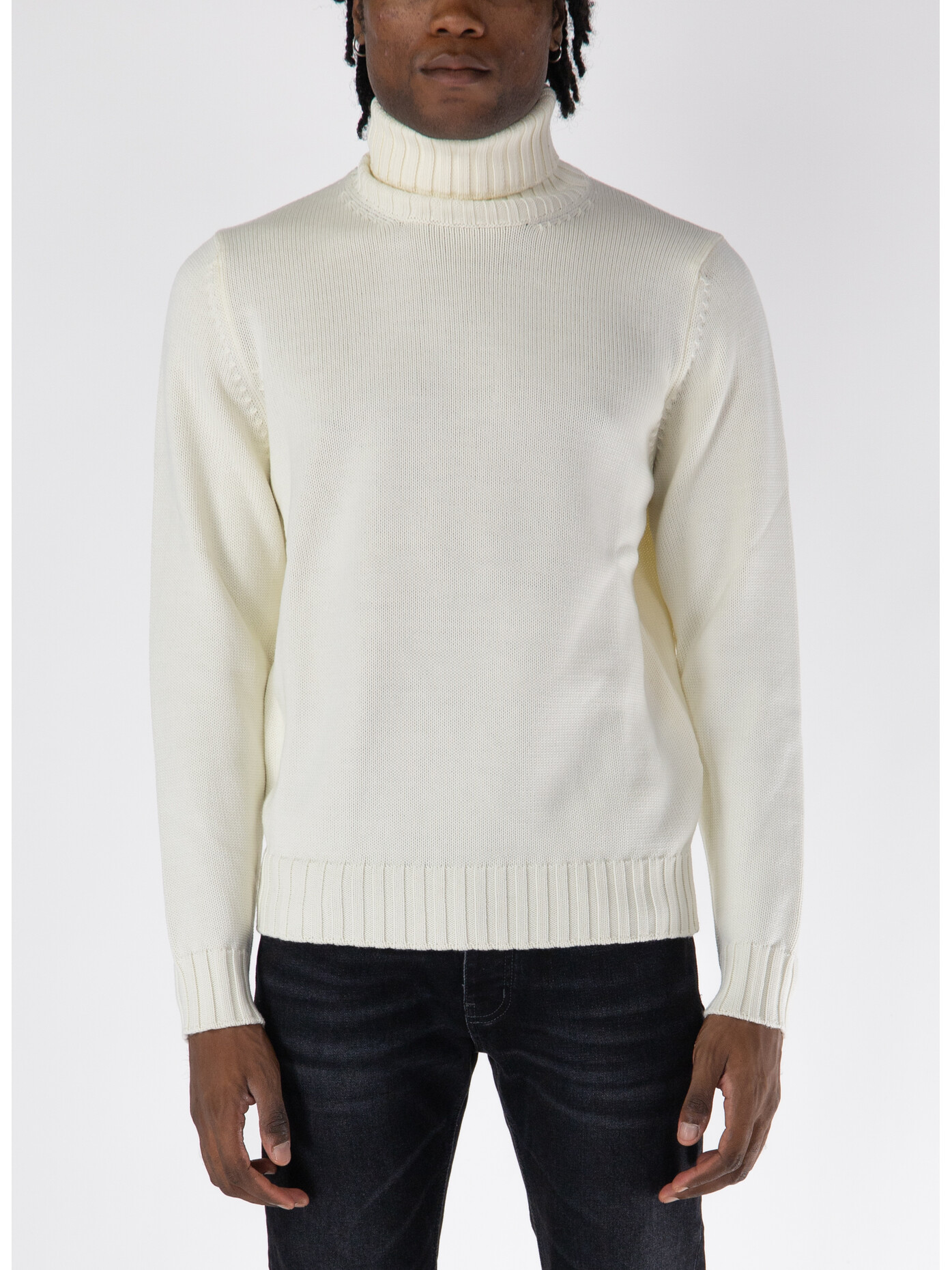 UNCOME MAGLIONE A COLLO ALTO Bianco Uomo Selecteur