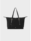 BORSA TOTE BAG SUEDE, Z99N NERO LIMOUSINE-SHINY NICKEL, thumb