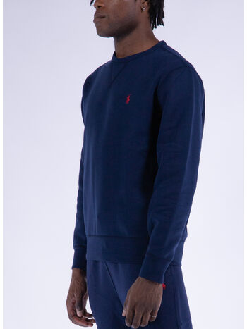 FELPA GIROCOLLO CON LOGO RICAMATO, CRUISE NAVY, small