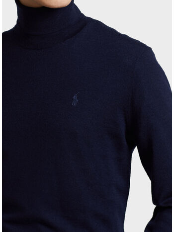 PULLOVER A COLLO ALTO, HUNTER NAVY, small