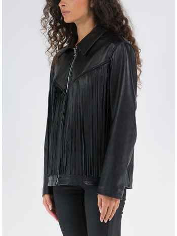 GIACCA FRINGED, 0130 BLACK, small