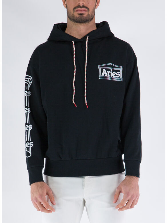 FELPA COLUMN HOODIE, BLK  BLACK, medium