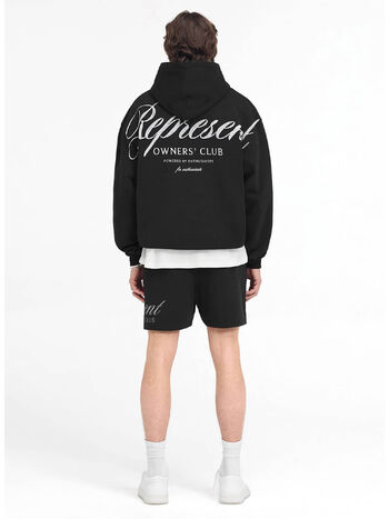 FELPA HOODIE OWNERS CLUB SCRIPT, BLACK, small