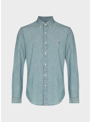 CAMICIA IN DENIM CHAMBRAY, CHAMBRAY, small