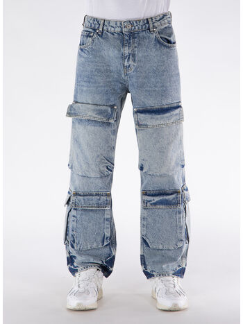 JEANS R3CA CARGO DENIM, 60 BLUE, small