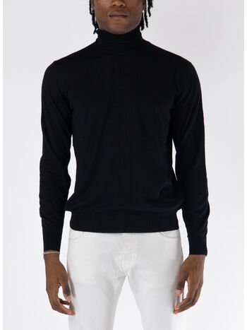 MAGLIONE A COLLO ALTO, 990 NERO, small